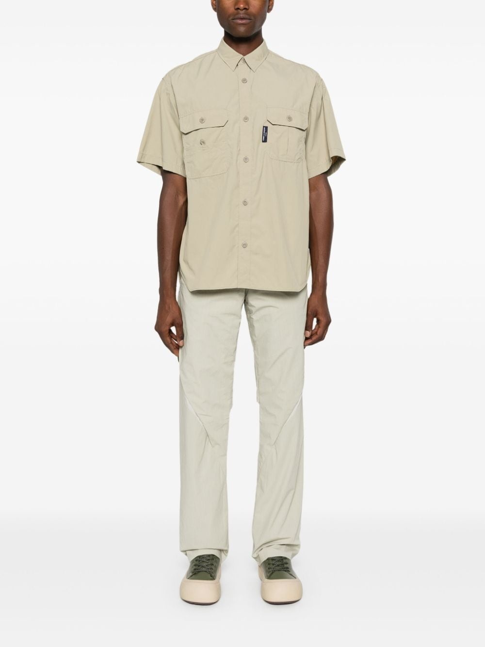 cut-out detail straight-leg trousers - 2