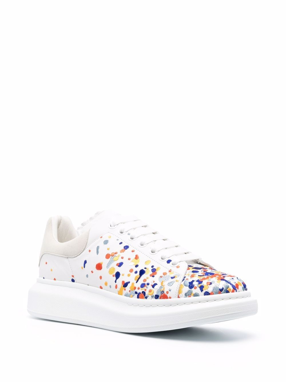 Oversized paint-embroidery sneakers - 2