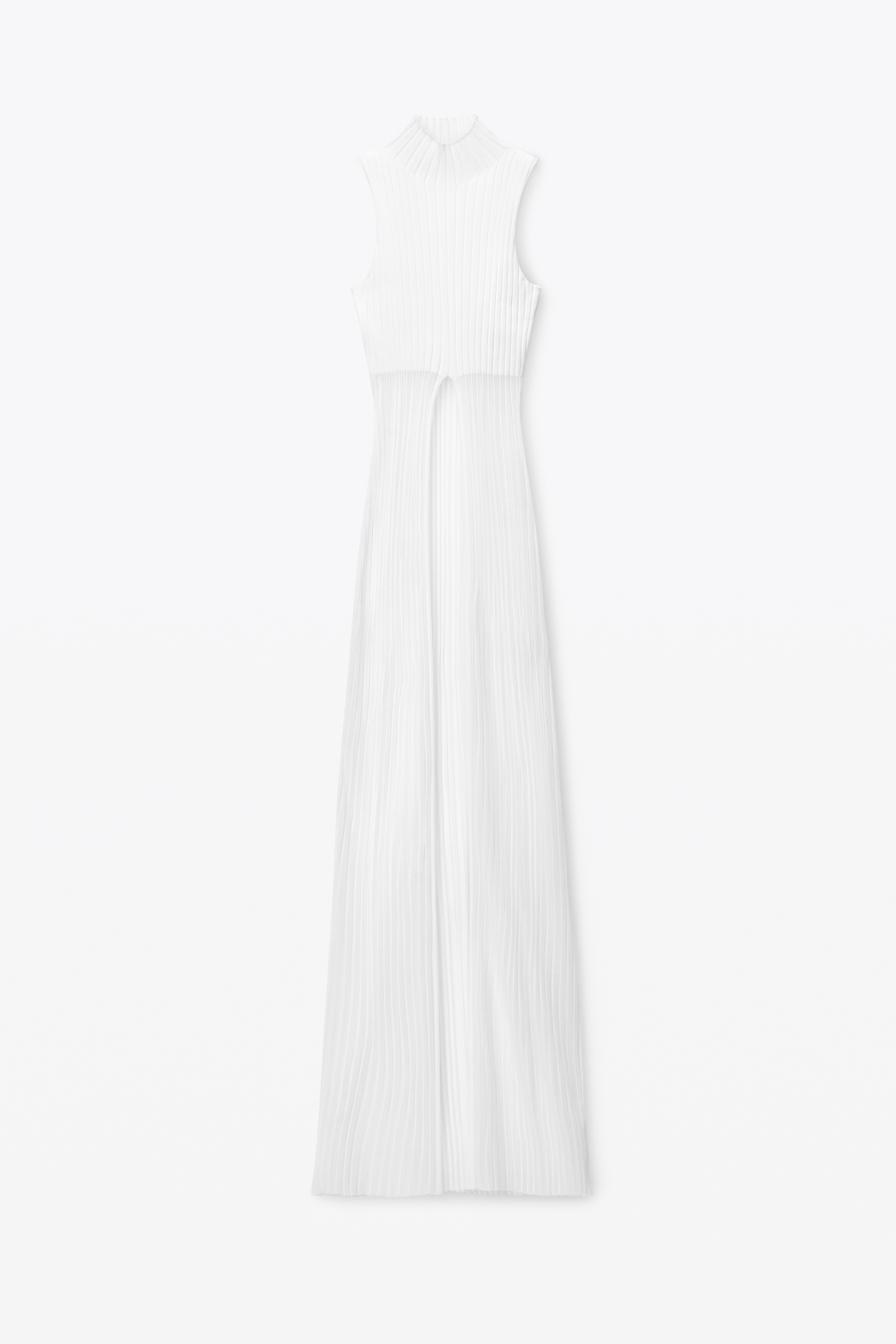 Sheer Ribbed Cutaway Maxi Tunic - 1