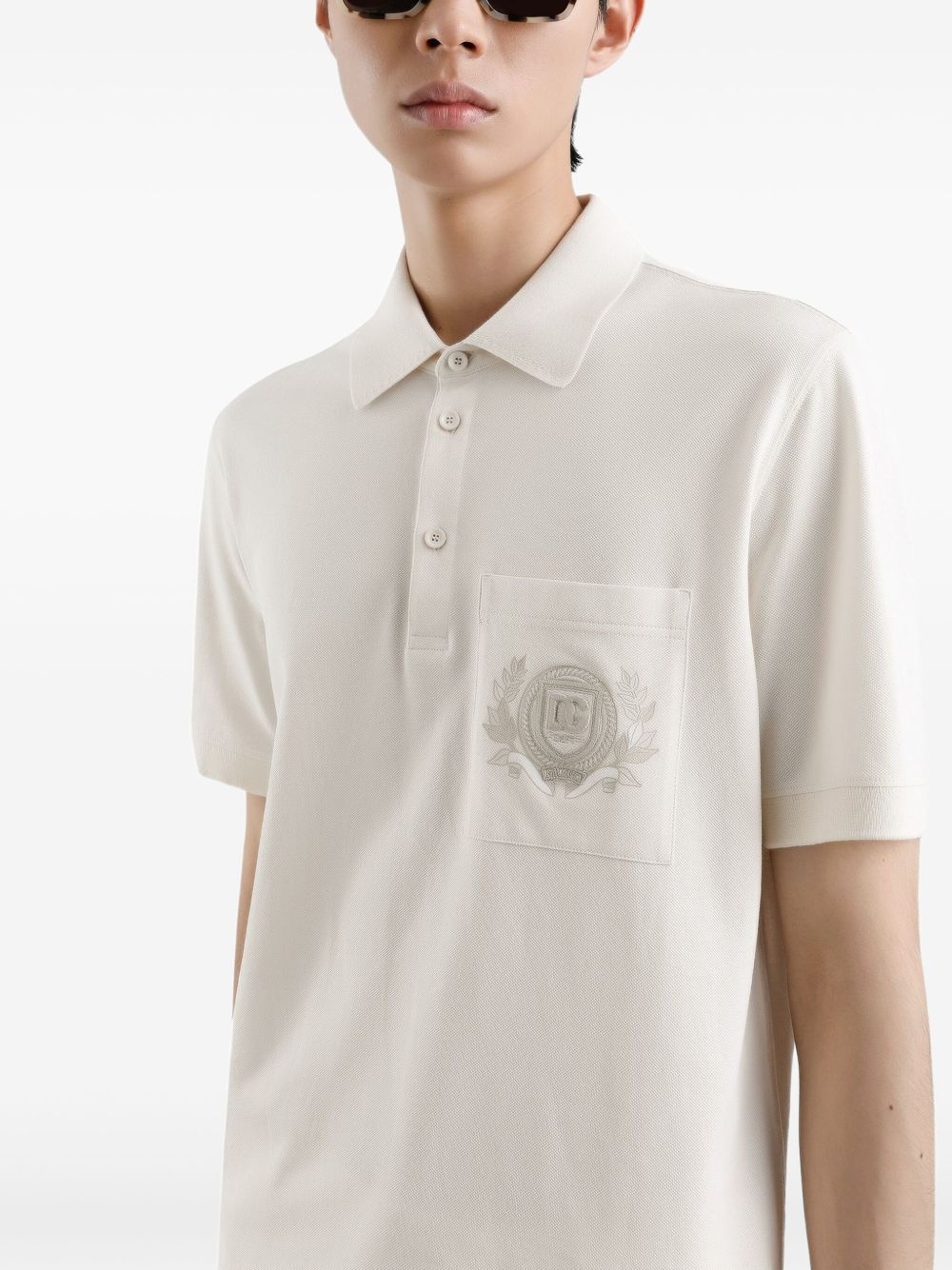 logo-embroidered polo shirt - 4