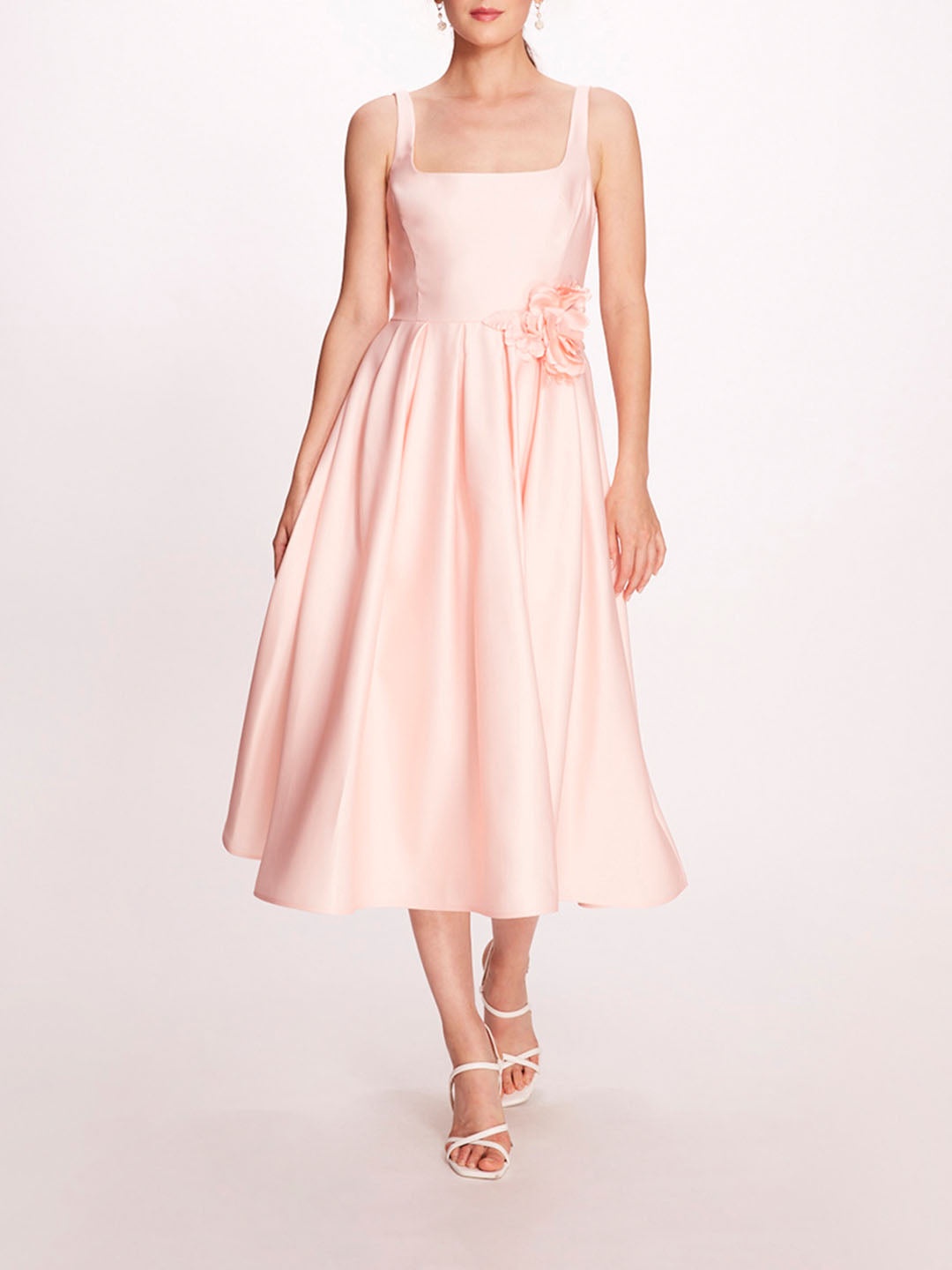 DUCHESS SATIN MIDI DRESS - 1