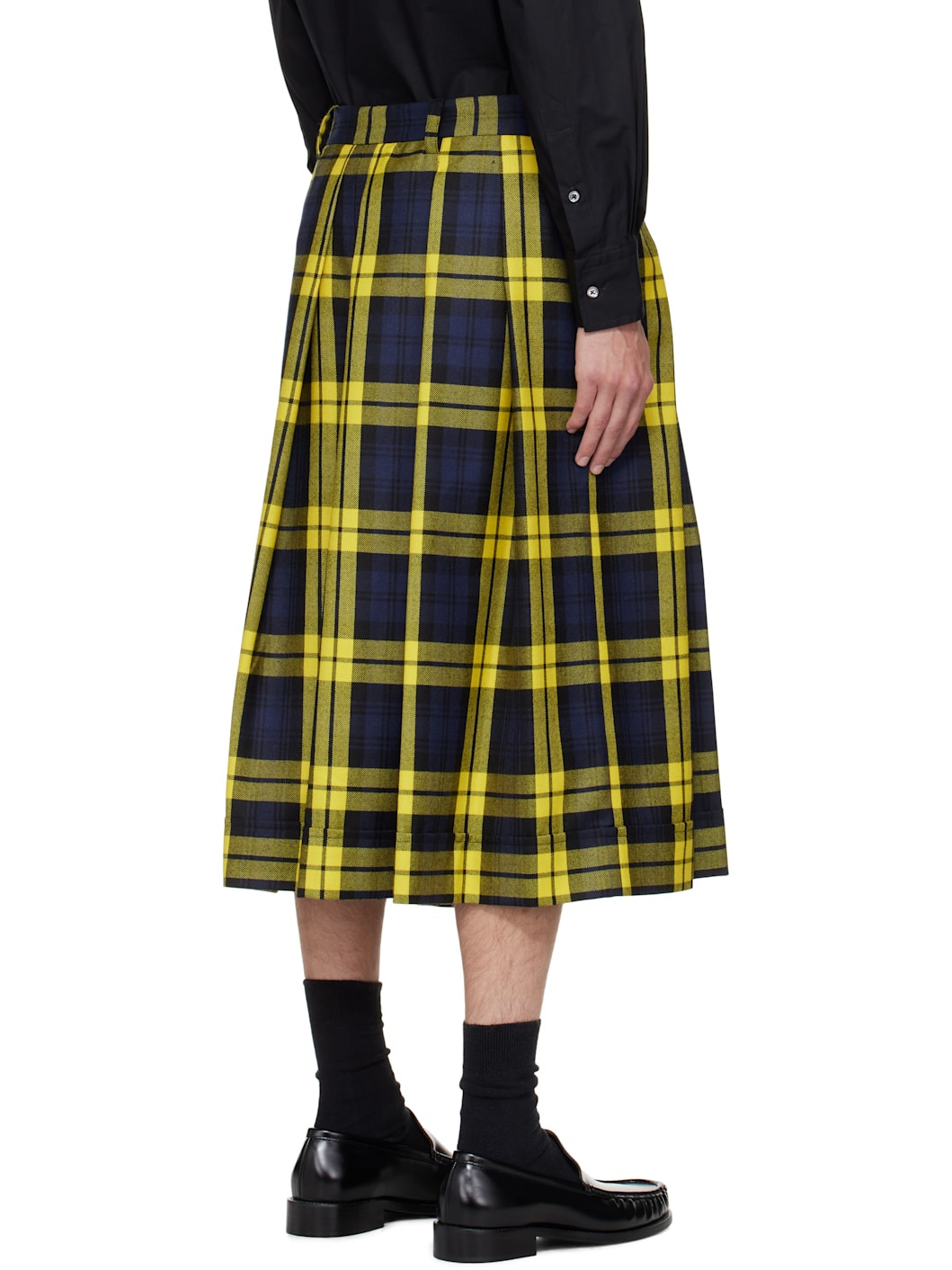 Yellow & Navy Culottes Shorts - 3