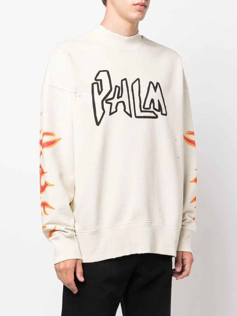 graffiti-print logo sweatshirt - 4