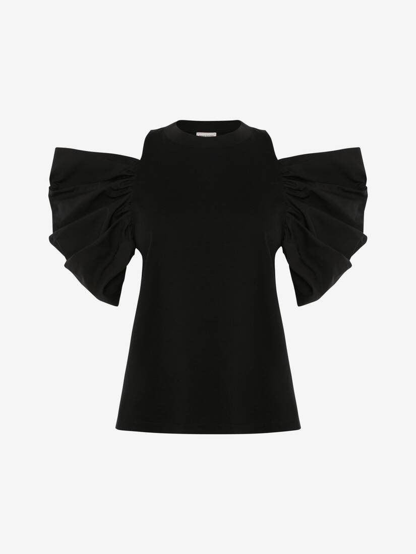 Drop Sleeves T-shirt in Black - 1