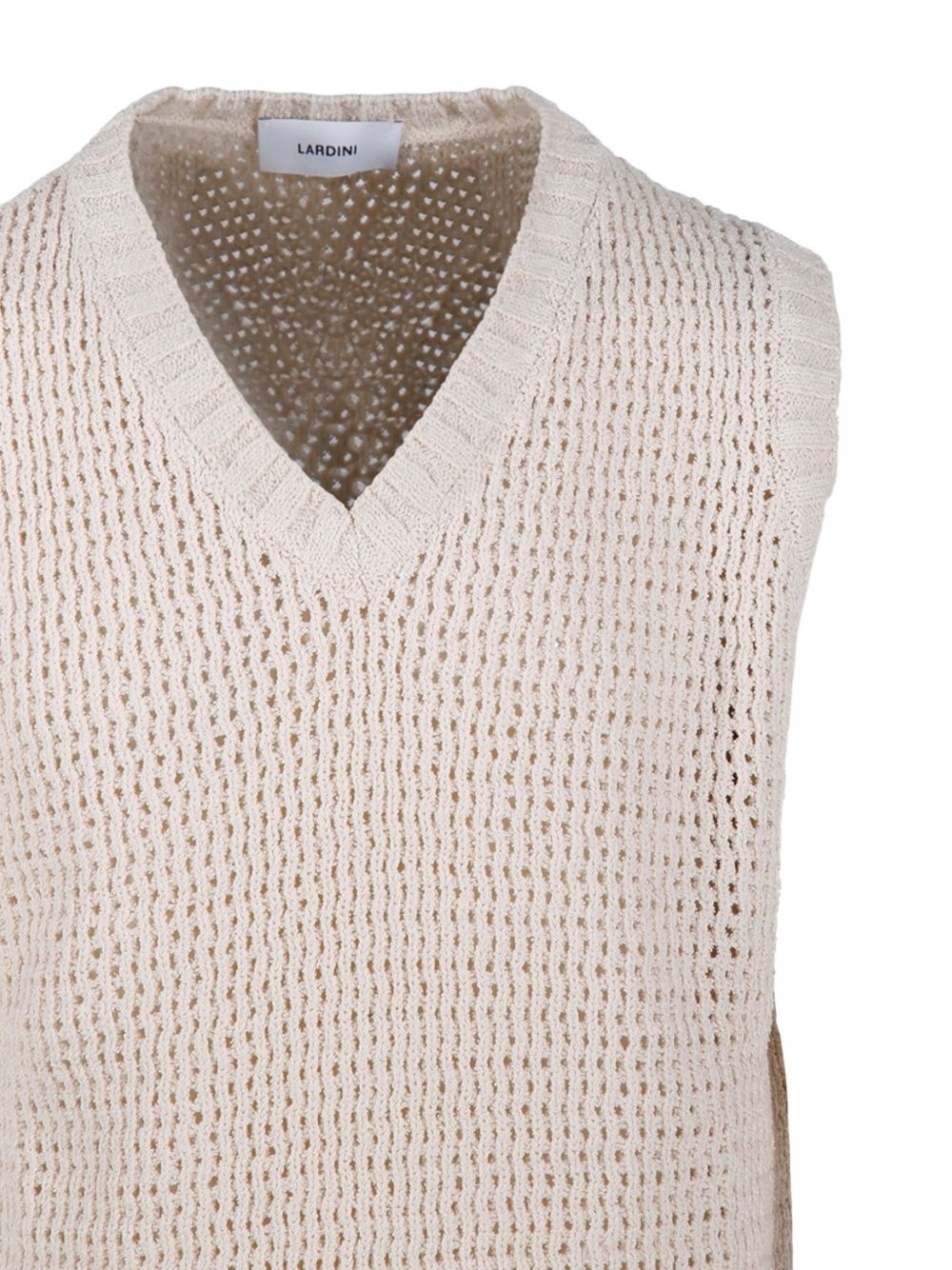 V-neck open-knit sweater - 4
