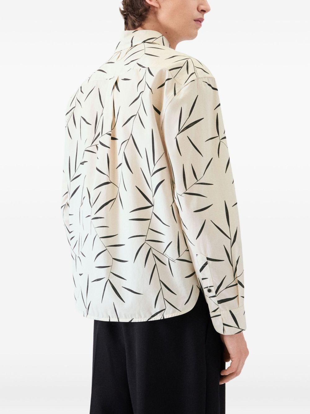 Le Simon ML leaf-print button-up shirt - 4