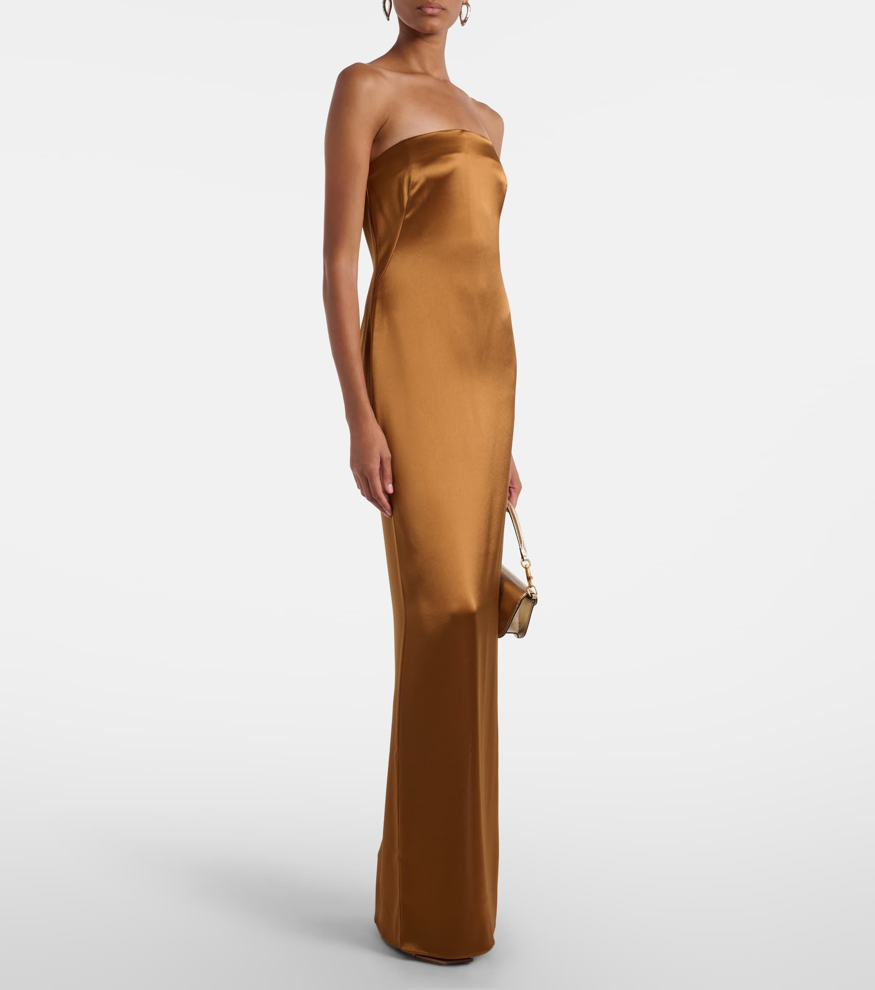 Satin bustier gown - 2