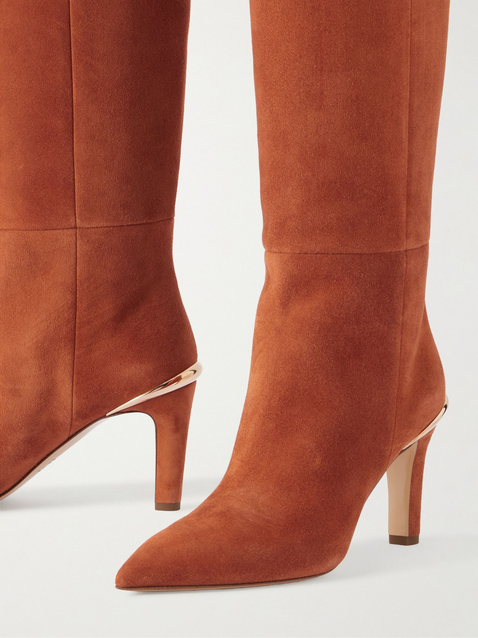 Aura suede knee boots Orange - 4