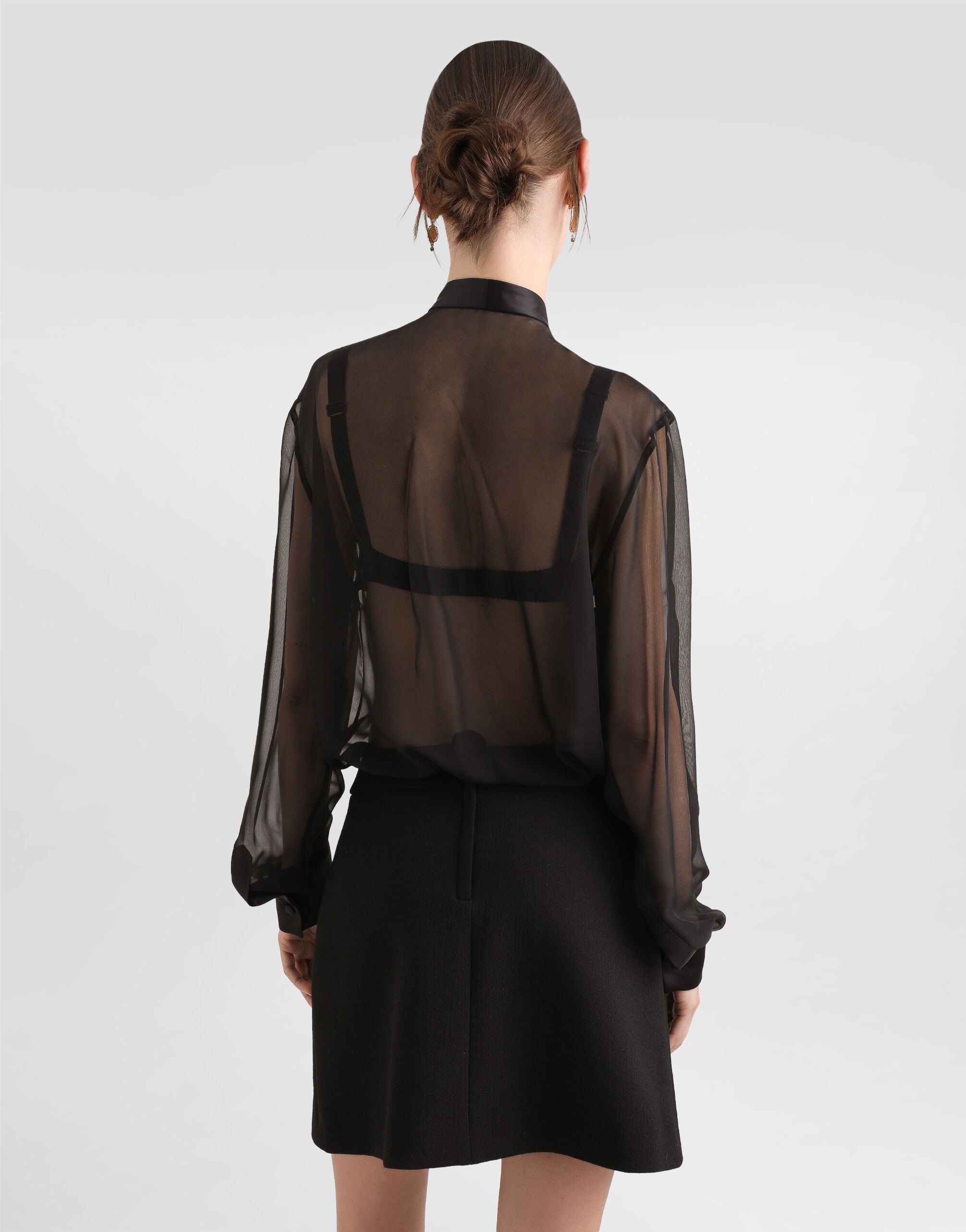 Chiffon pussy-bow shirt - 5