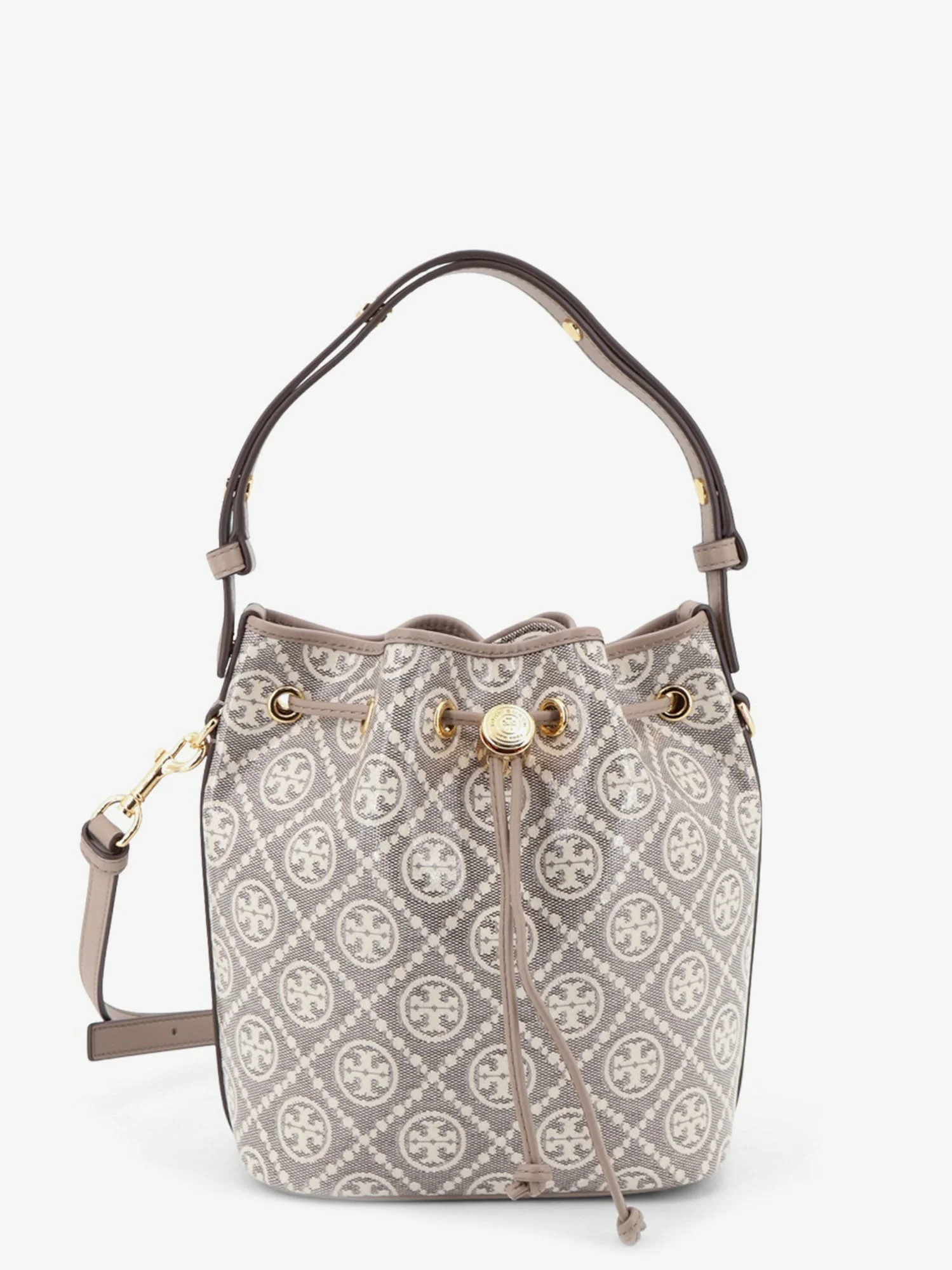 T Monogram Coated Canvas Bucket Bag - 1