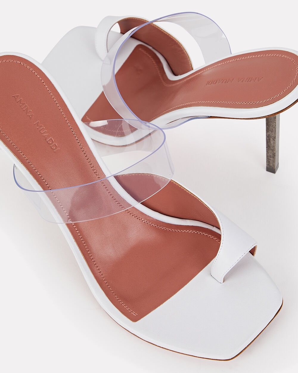 Palomita 95 Leather And PVC Mules - 4