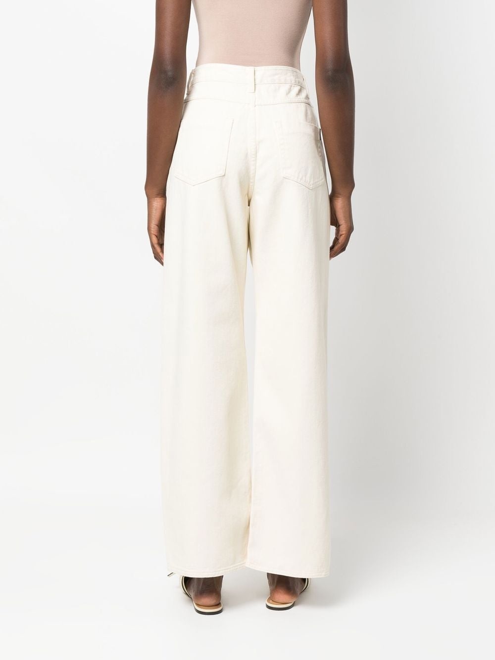high-waisted wide-leg jeans - 4