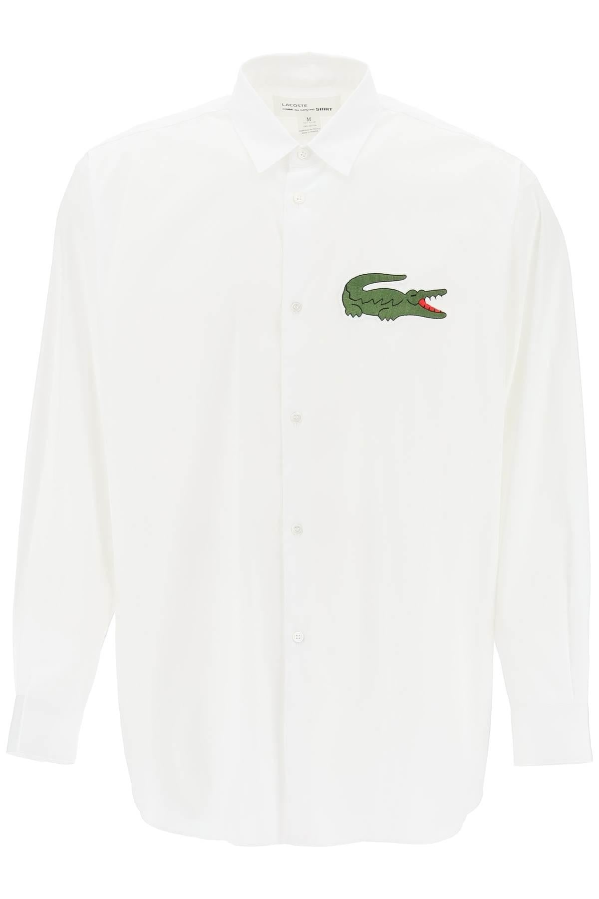 X LACOSTE OVERSIZED SHIRT WITH MAXI PATCH - 1