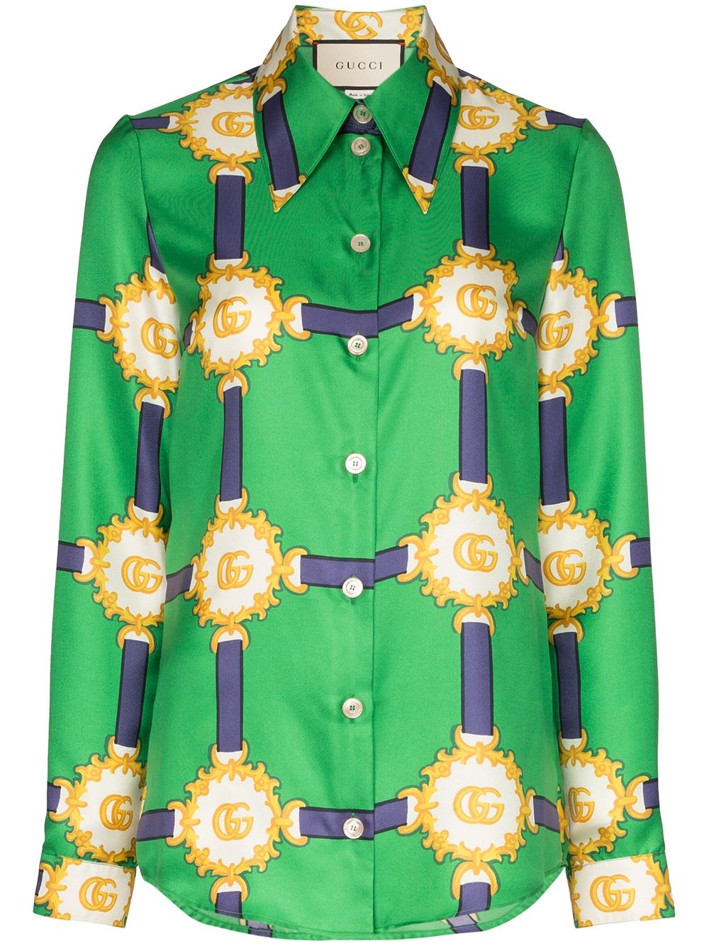 GG harness-print shirt - 1