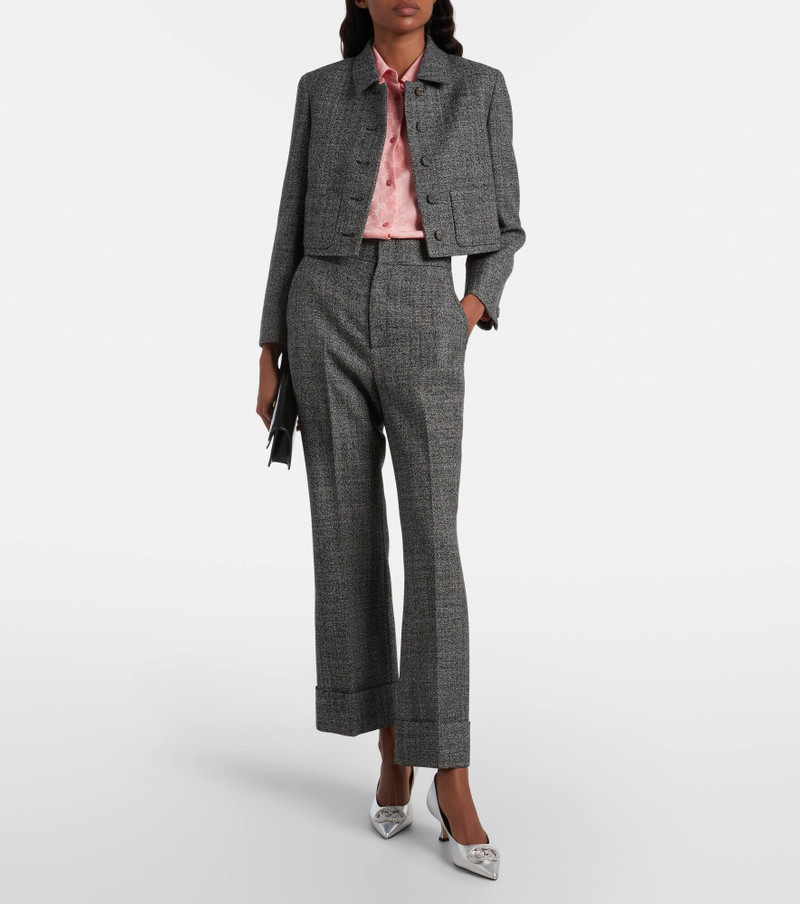 GUCCI High-rise wool straight pants outlook
