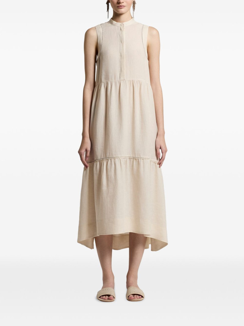 tiered sleeveless asymmetric dress 1