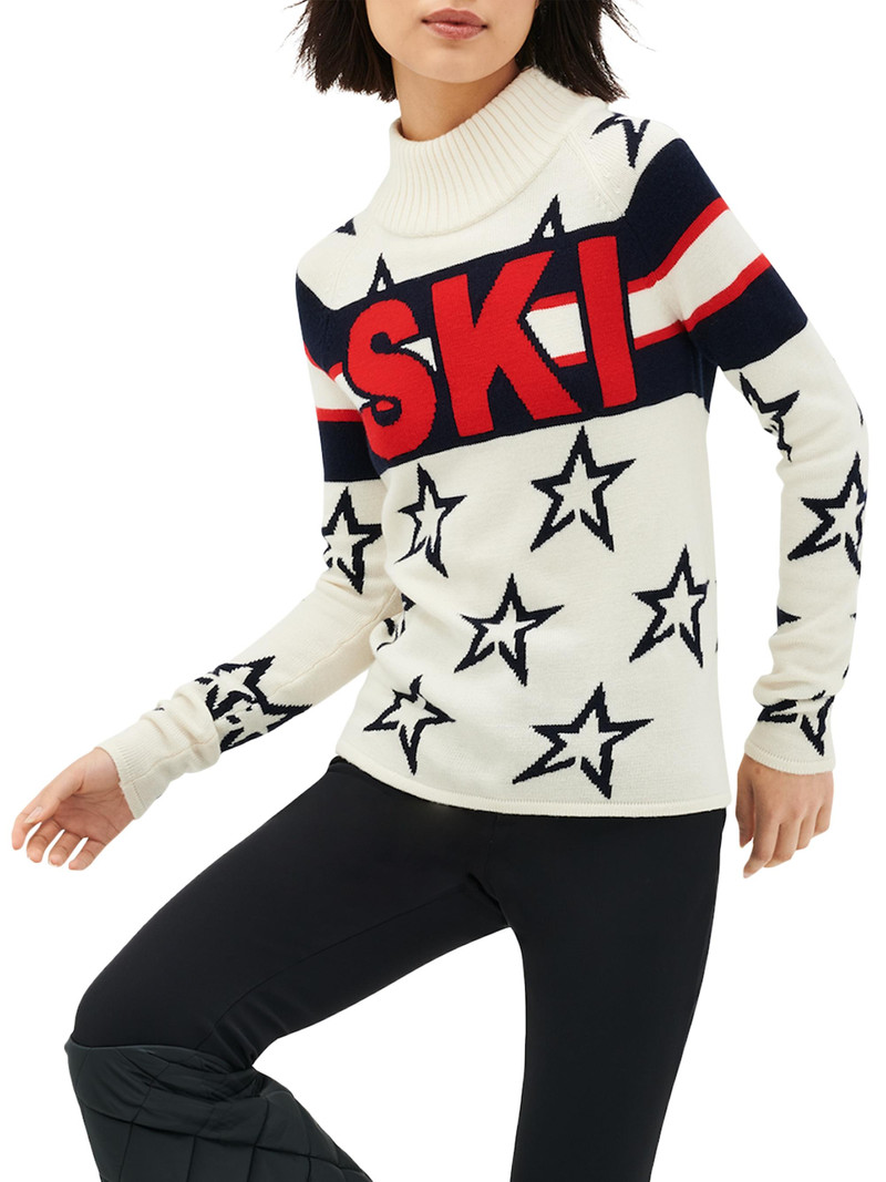 Women's Brixen Wool Sweater - Snow White 3