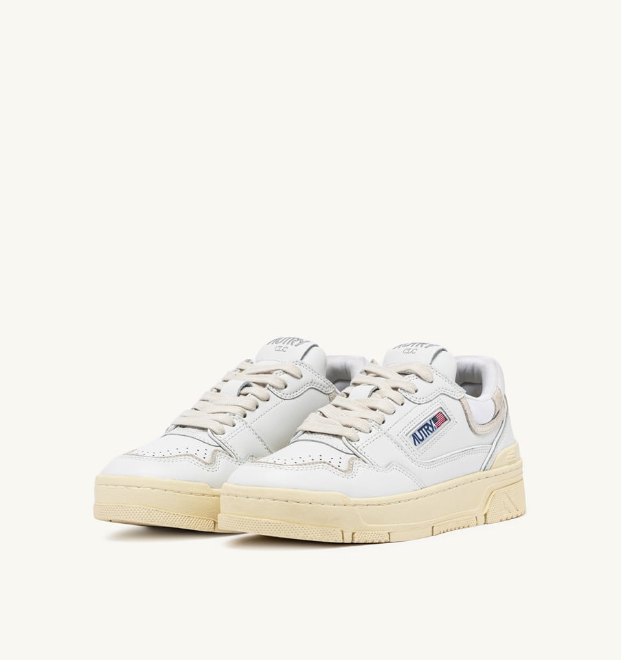 CLC LOW SNEAKERS IN WHITE LEATHER AND SUEDE - 2