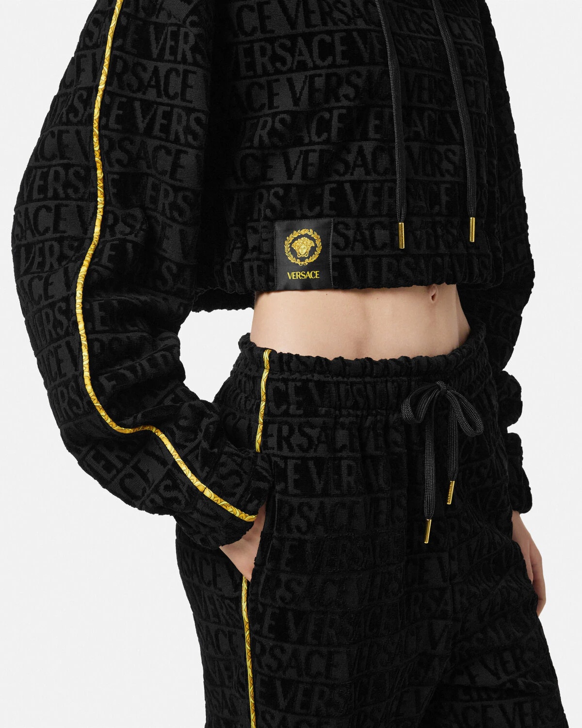 I ♡ Baroque Crop Hoodie - 3
