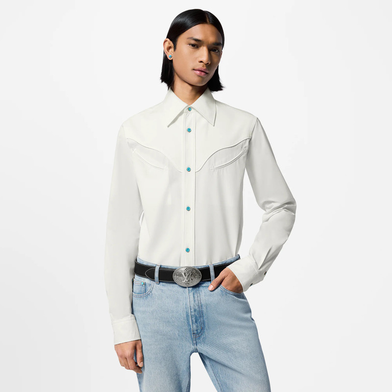 Western Long-Sleeved Cotton Shirt 2