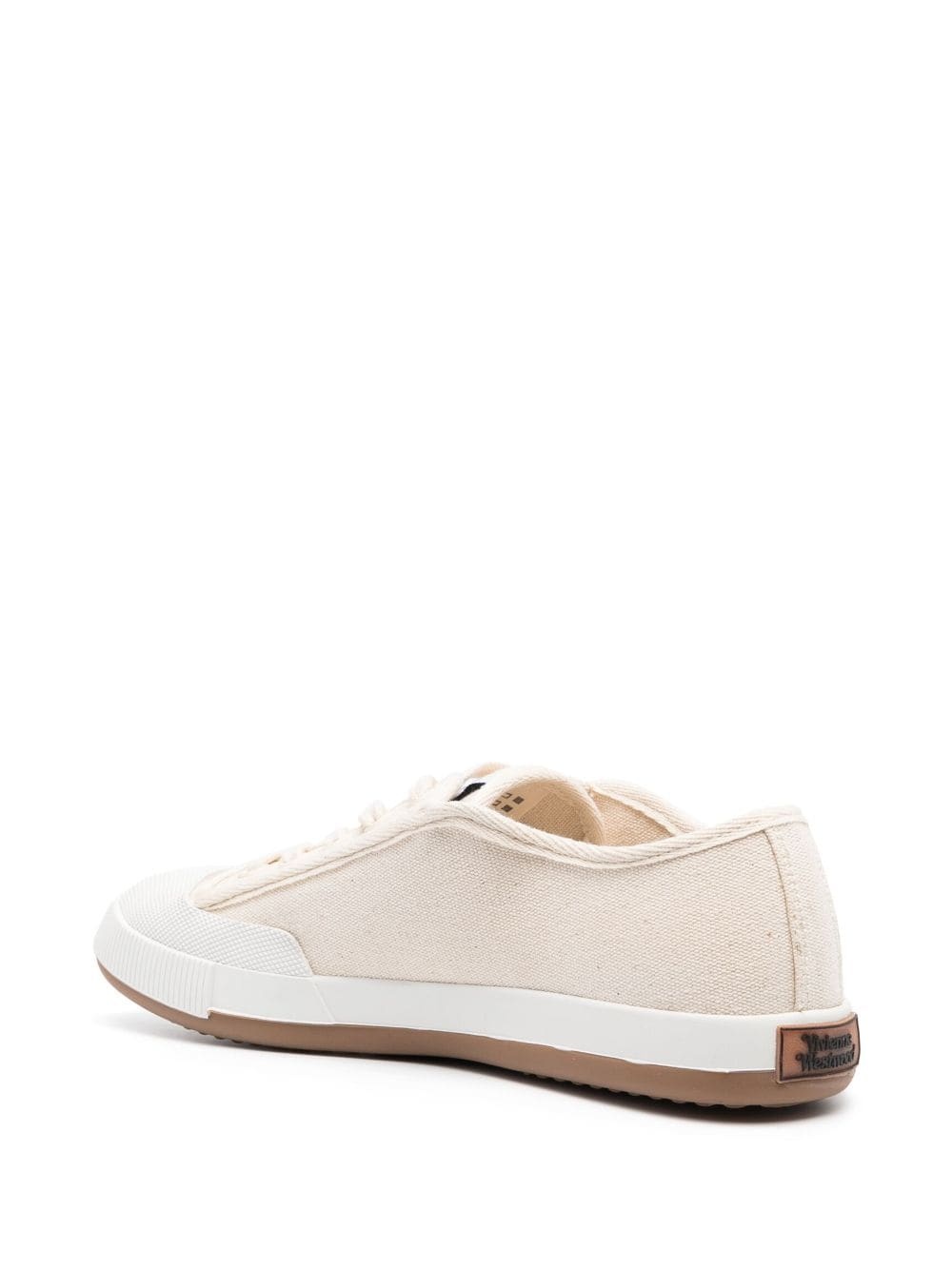 logo-print low-top sneakers - 3