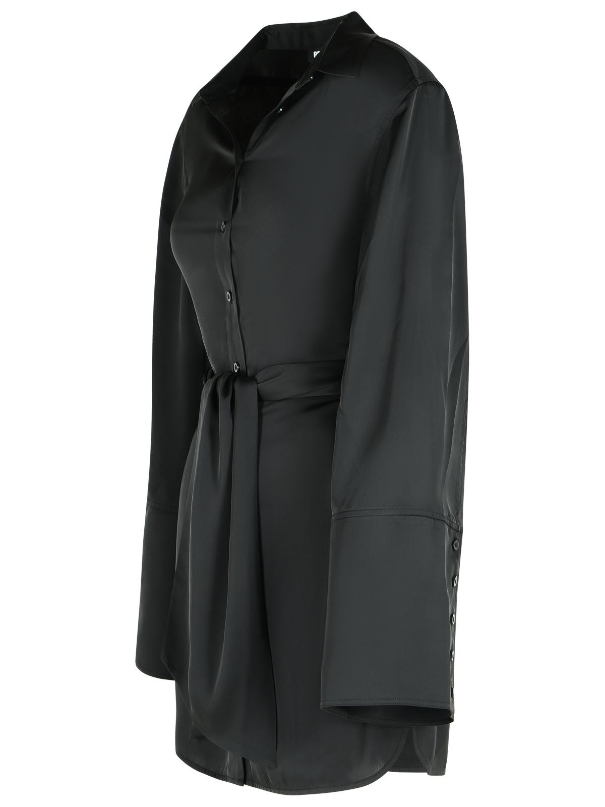 Rotate Black Polyester Shirt Dress Women - 2