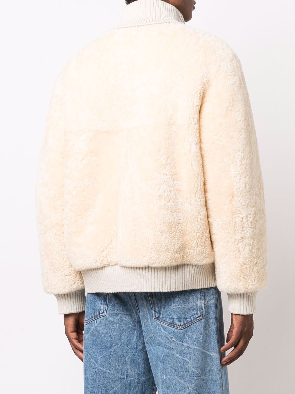 high neck faux fur jacket - 4