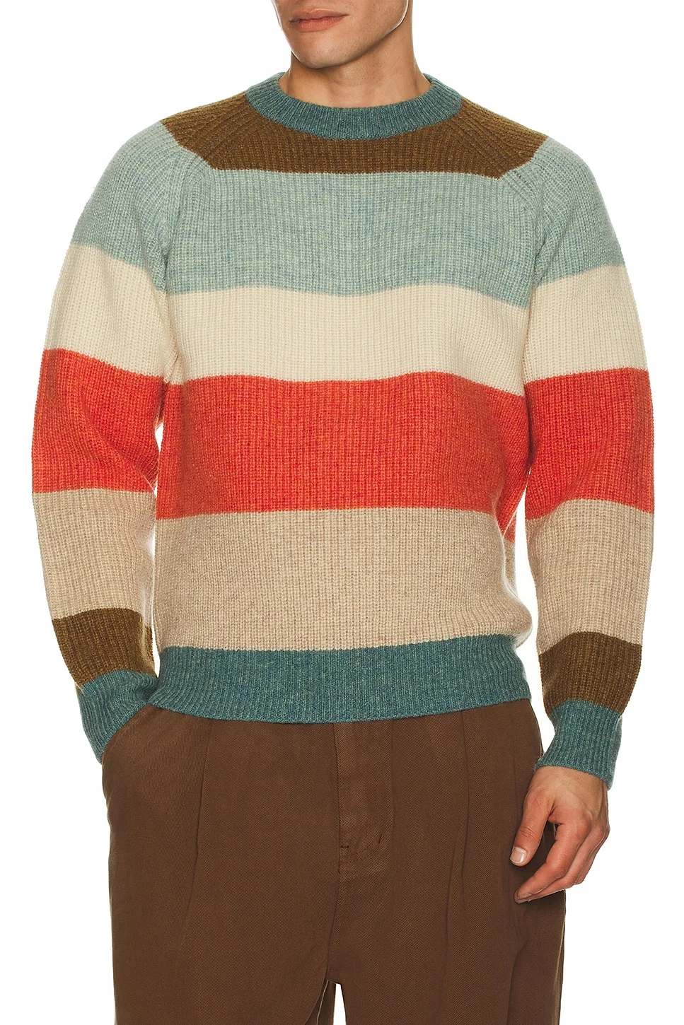 Crew Multi Stripe 5g Sweater - 1