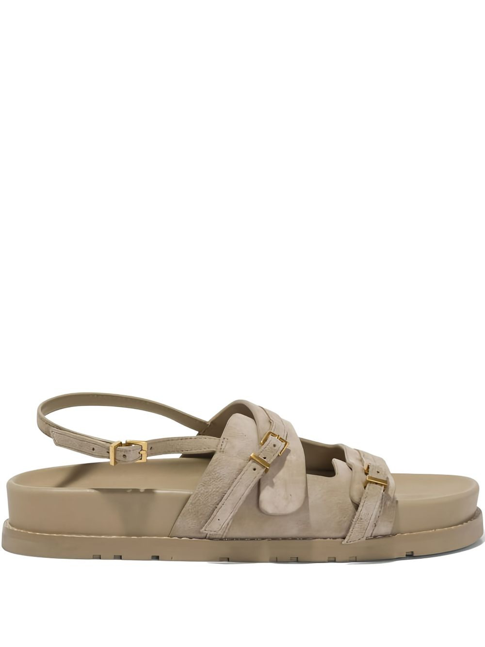 Carey buckle-strap suede sandals - 1