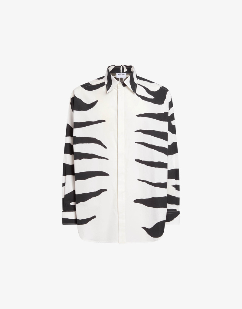PRINTED COTTON POPLIN SHIRT - 1