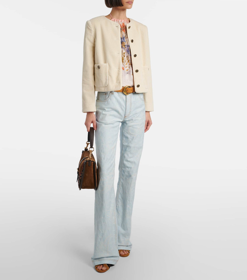 Etro Pegaso embroidered flared jeans outlook