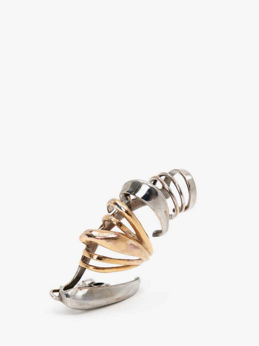Multi Hoop Earpiece in Antique Silver - 4