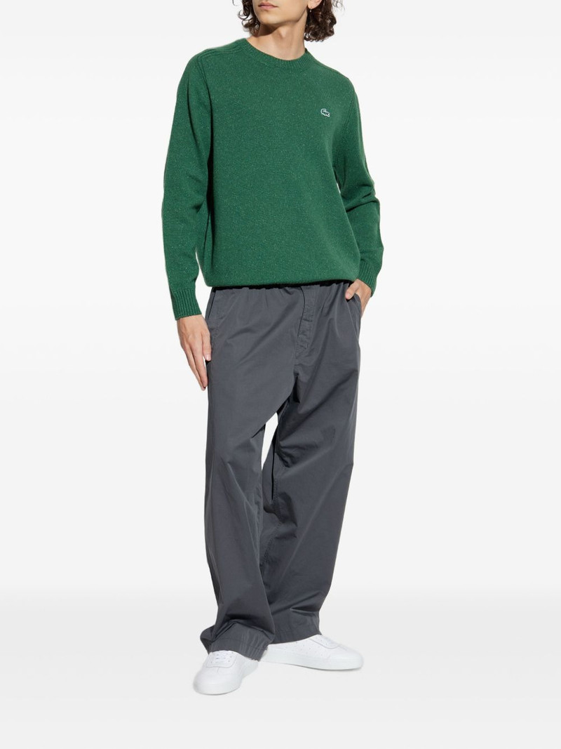 LACOSTE embroidered-logo wool sweater outlook