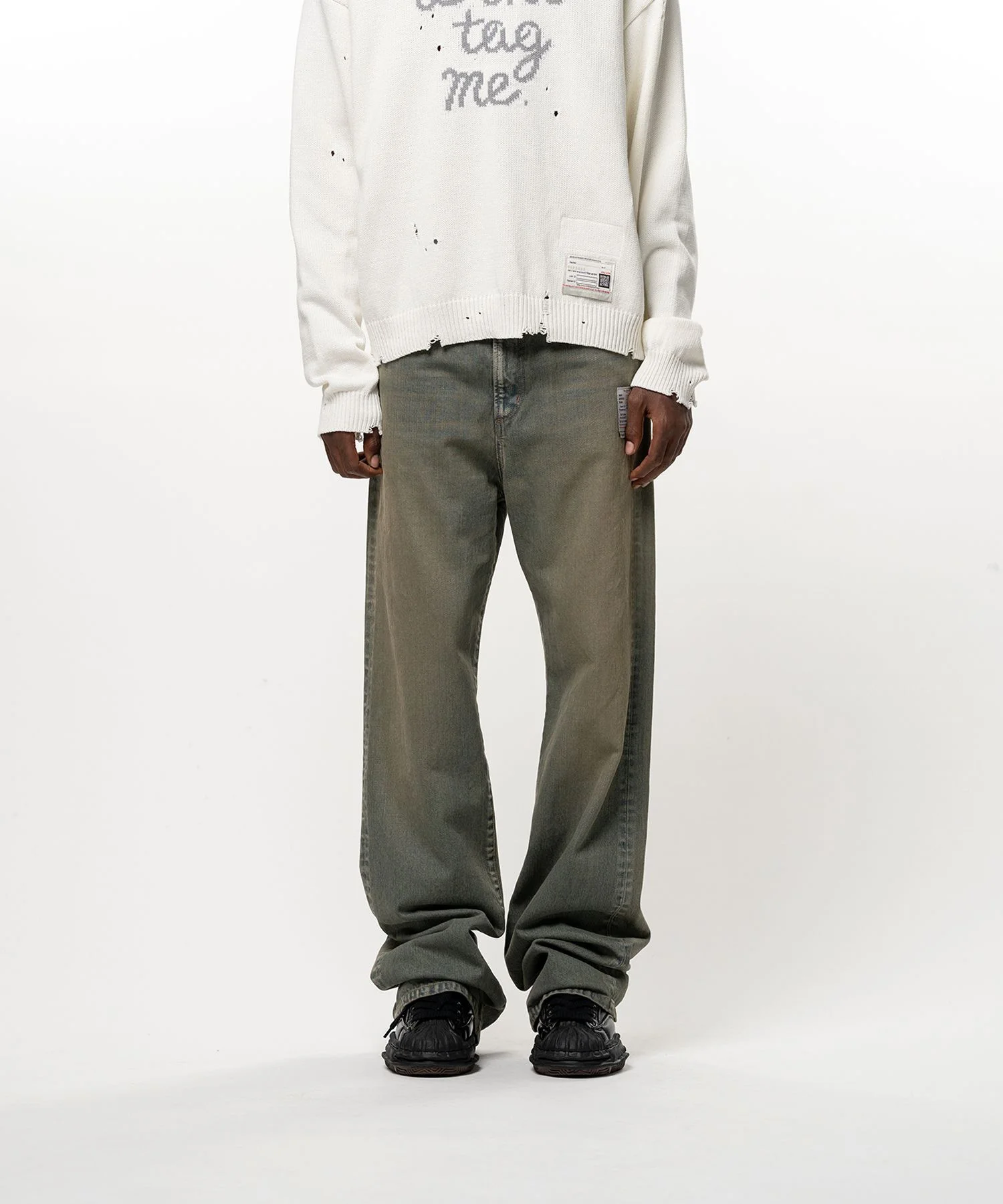 Flared Denim Pants - 1