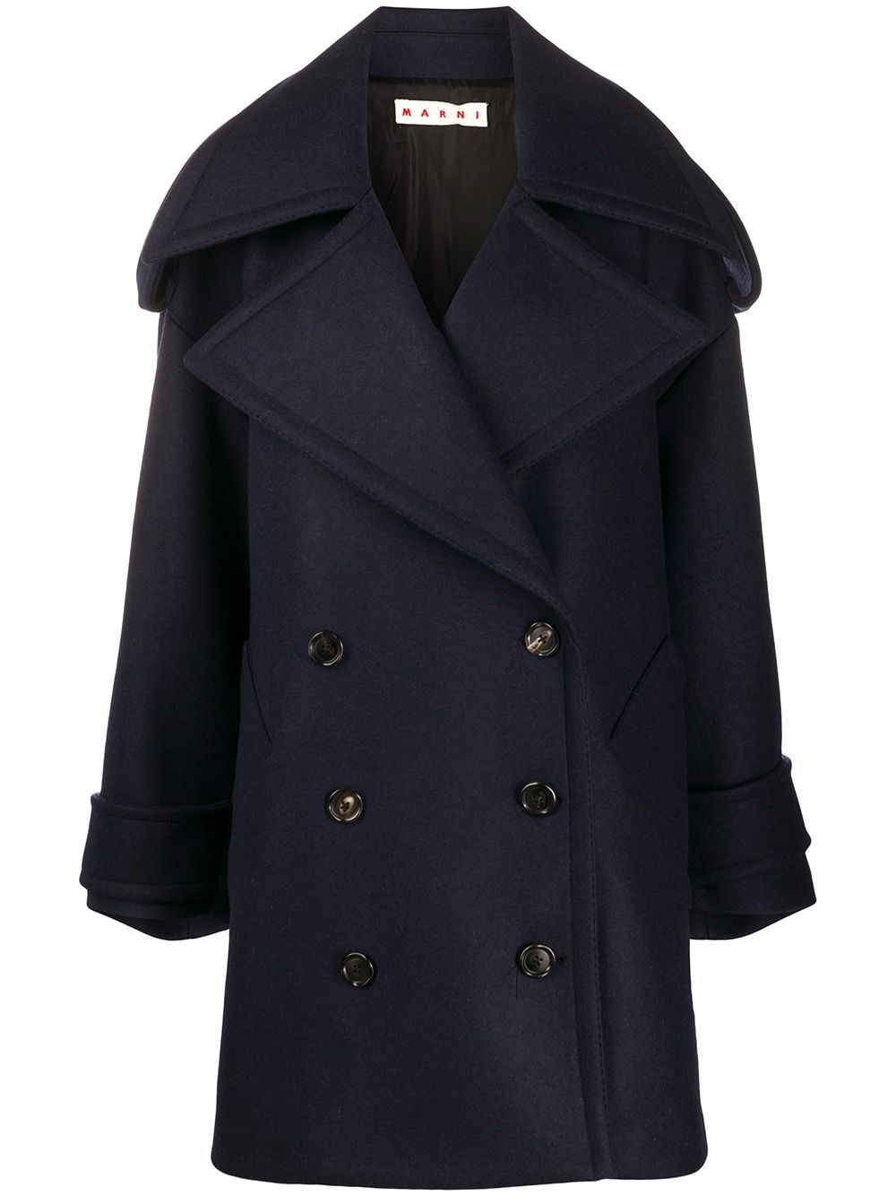 oversized double-breasted coat - 1