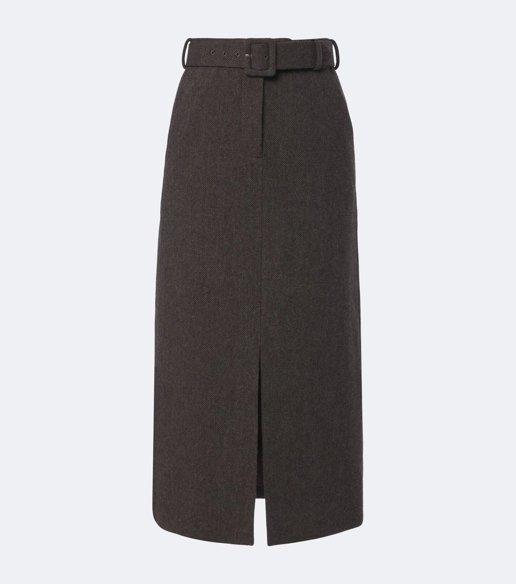 Wool and cashmere-blend midi skirt - 1