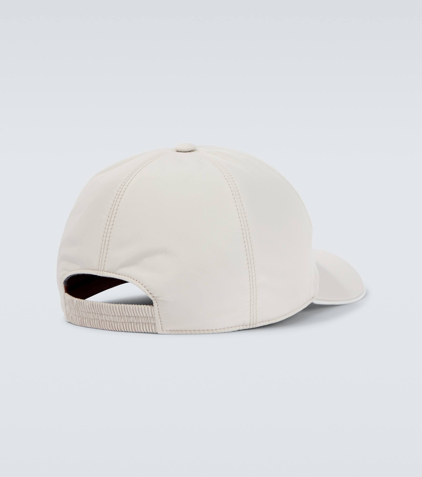 Logo leather-trimmed baseball cap - 4