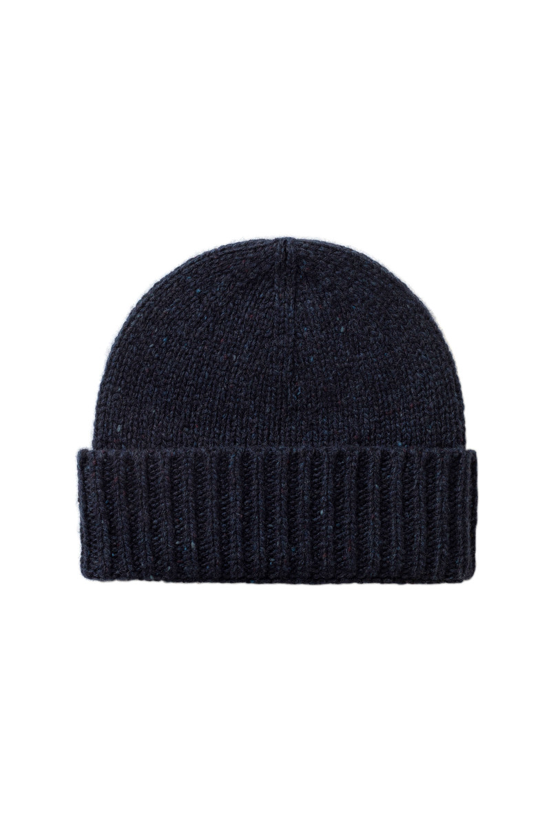 Donegal Cashmere Navy Beanie 1