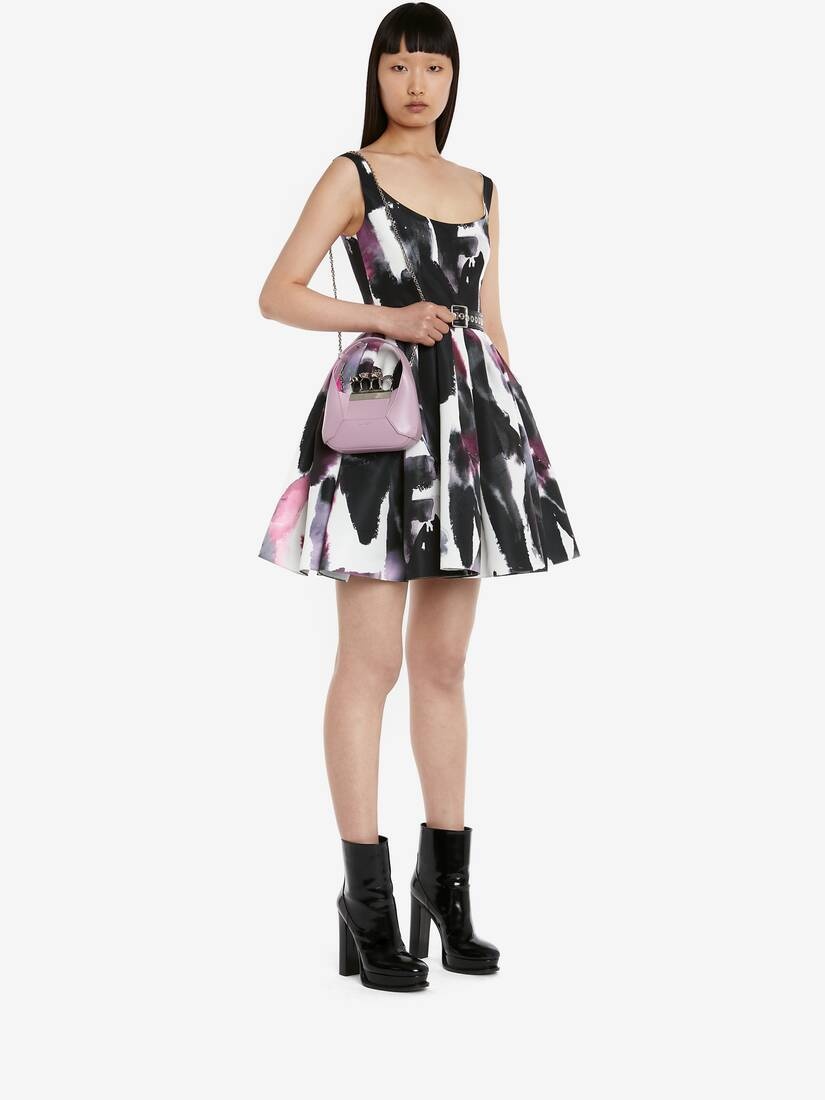 Women's Watercolour Graffiti Mini Dress in White/multicolor - 5