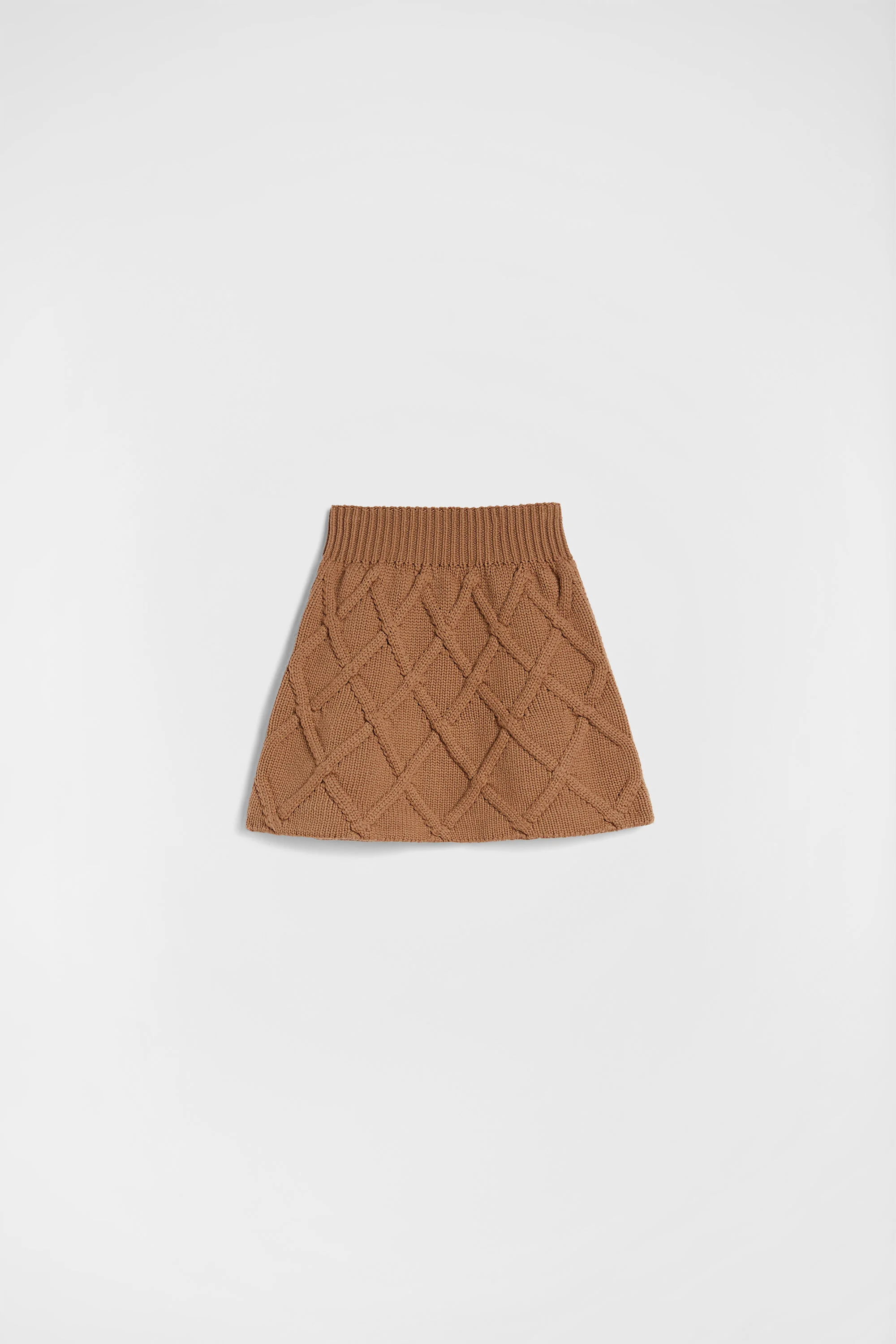 Wool Knit Mini Skirt - 1