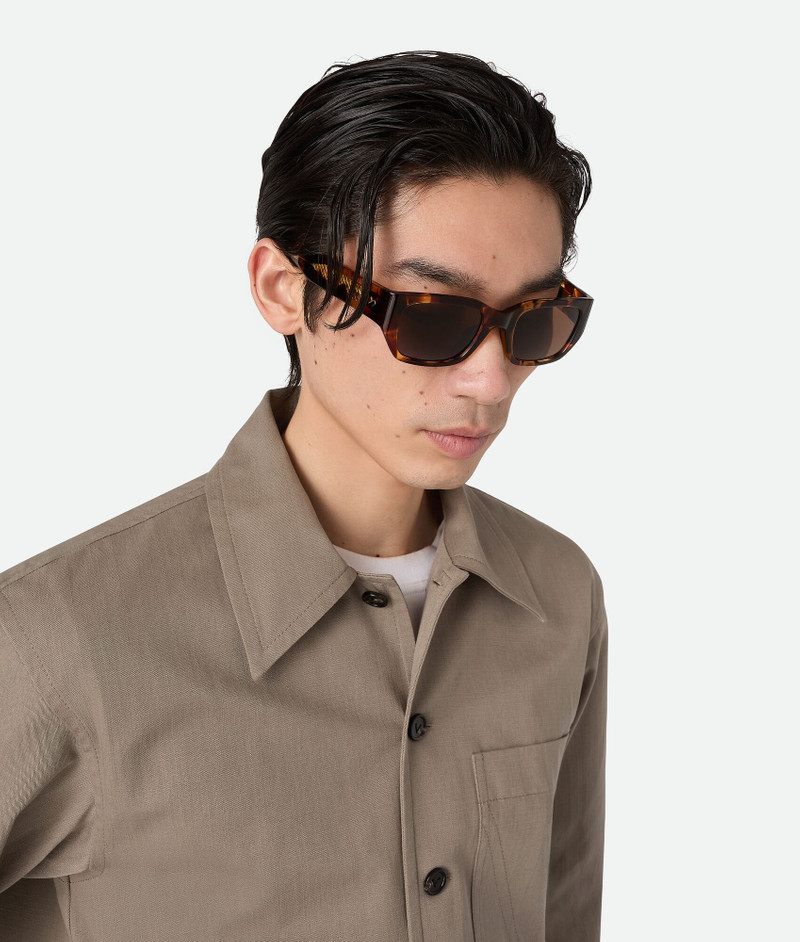 Bottega Veneta Intrecciato Square Sunglasses outlook