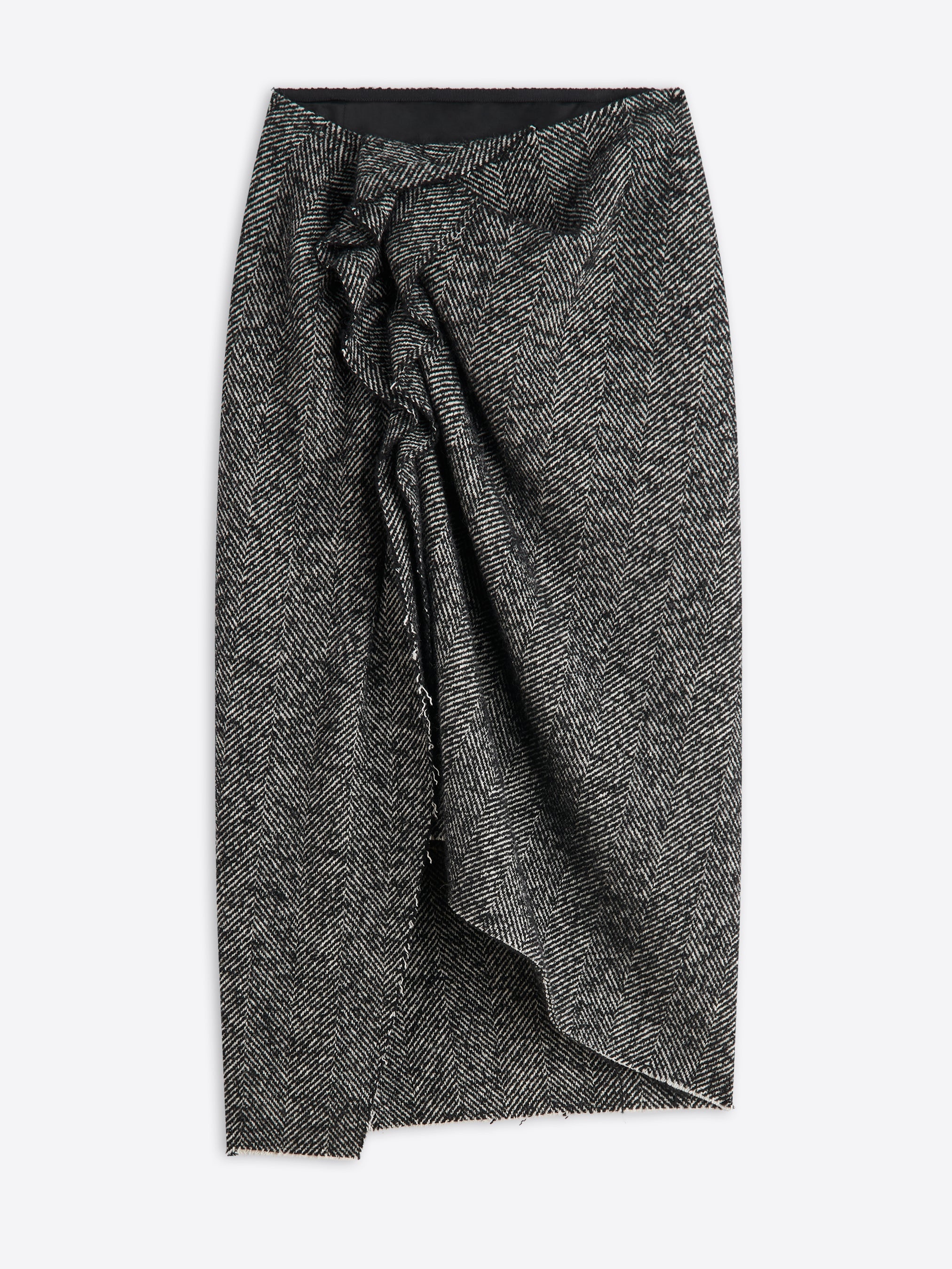 WOOL RUFFLE SKIRT - 1