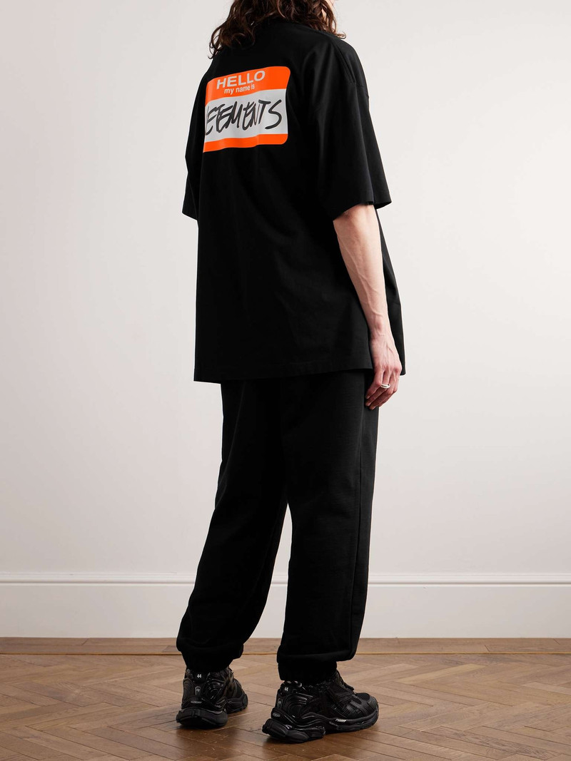 VETEMENTS Oversized Logo-Print Cotton-Blend Jersey T-Shirt outlook