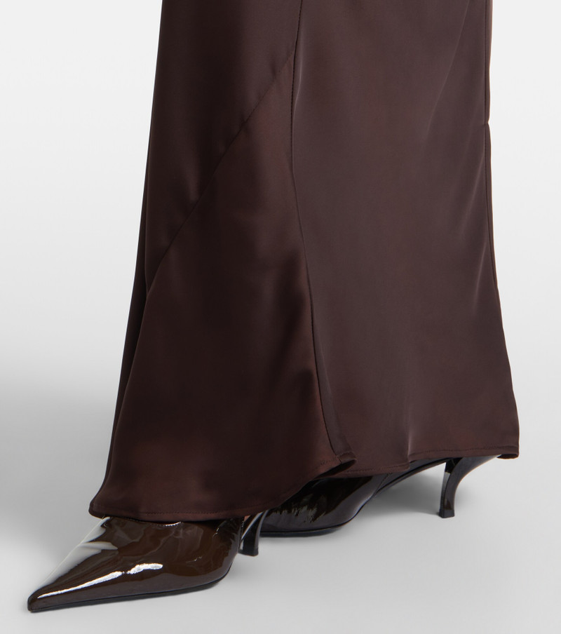 Halterneck satin maxi dress 4