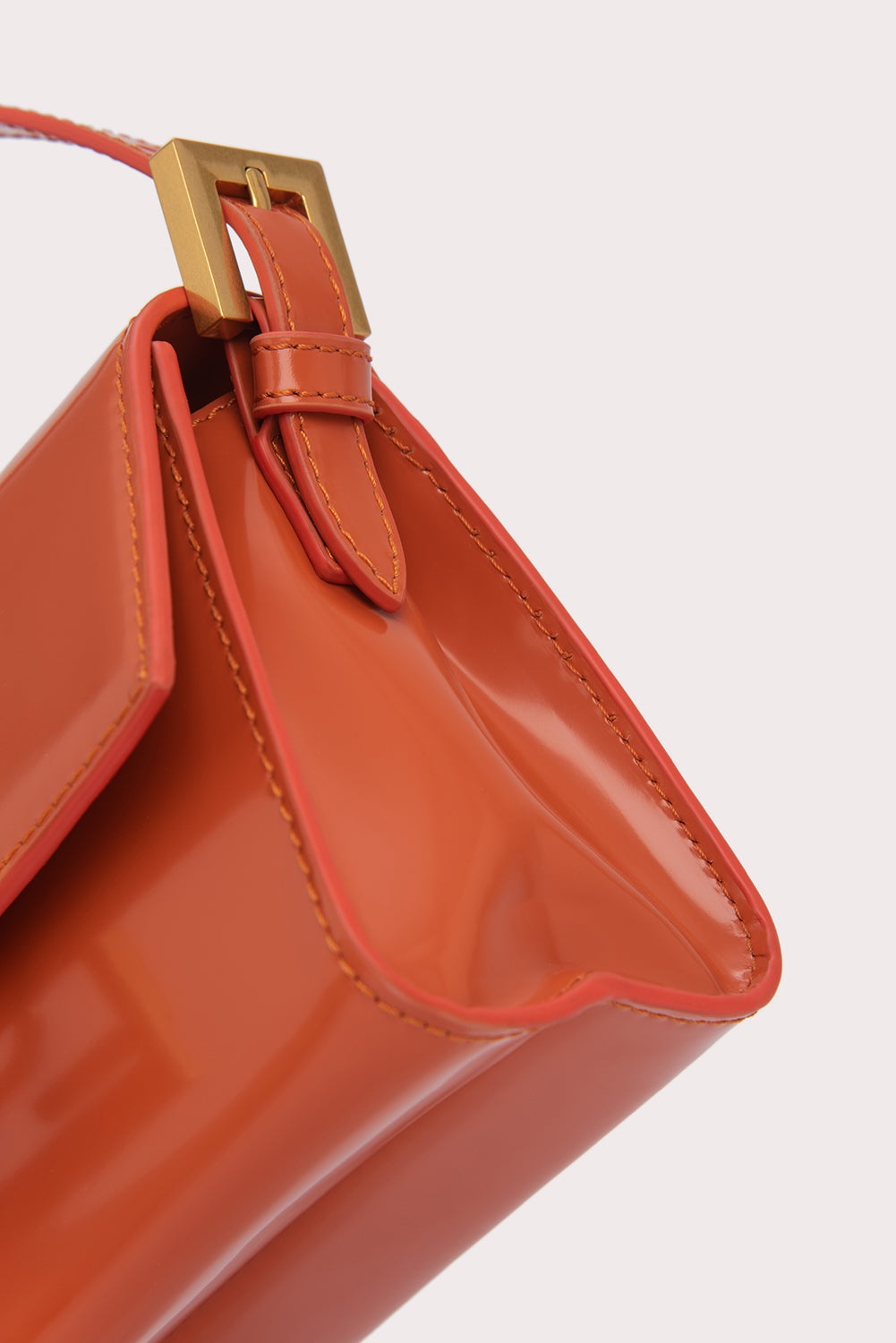 Fran Burnt Orange Semi Patent Leather - 3