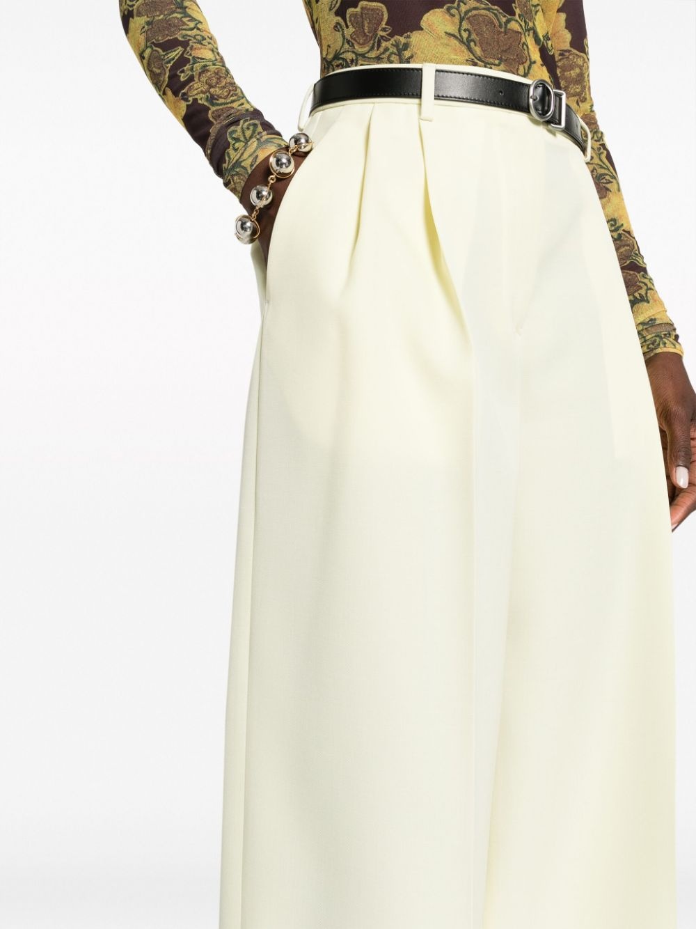 high-waisted flared trousers - 5