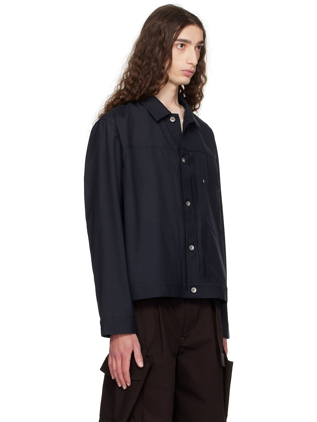 Navy Suiting Jacket - 2