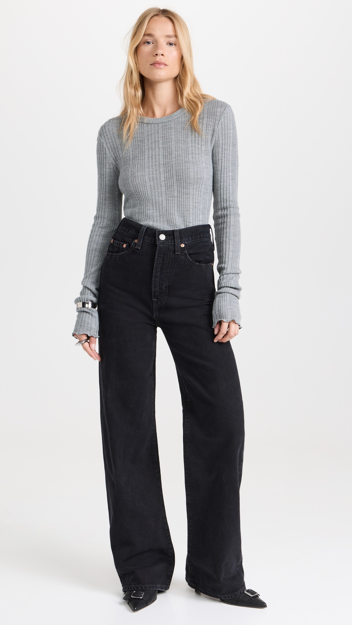 Ribcage Wide Leg Jeans - 9