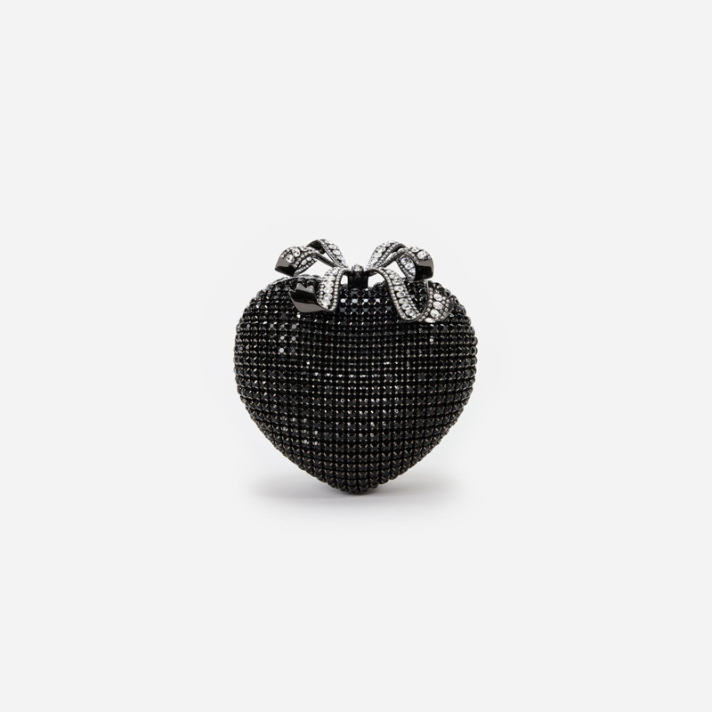 Black Crystal Heart Clutch 1