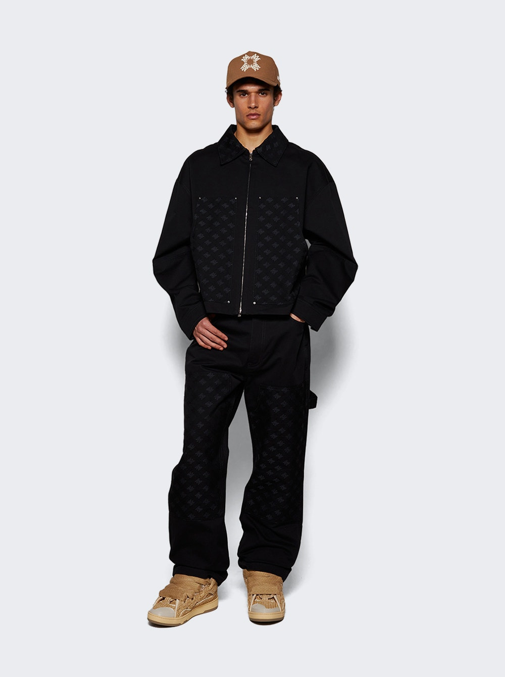 Ma Quad Jacquard Carpenter Pants Black - 5